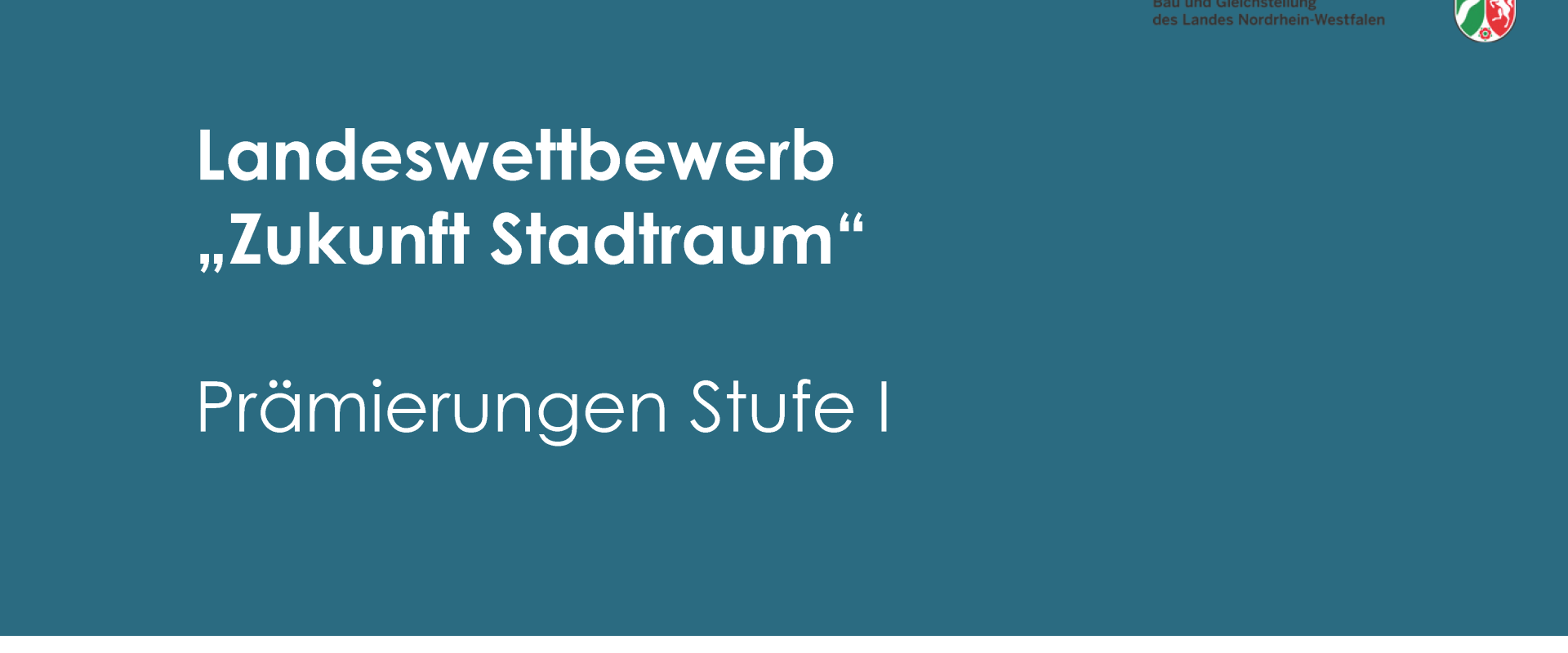 Landeswettbewerb Zukunft Stadtraum Stufe 1