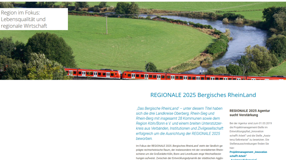 Regionale 2025 - Bergisches Rheinland