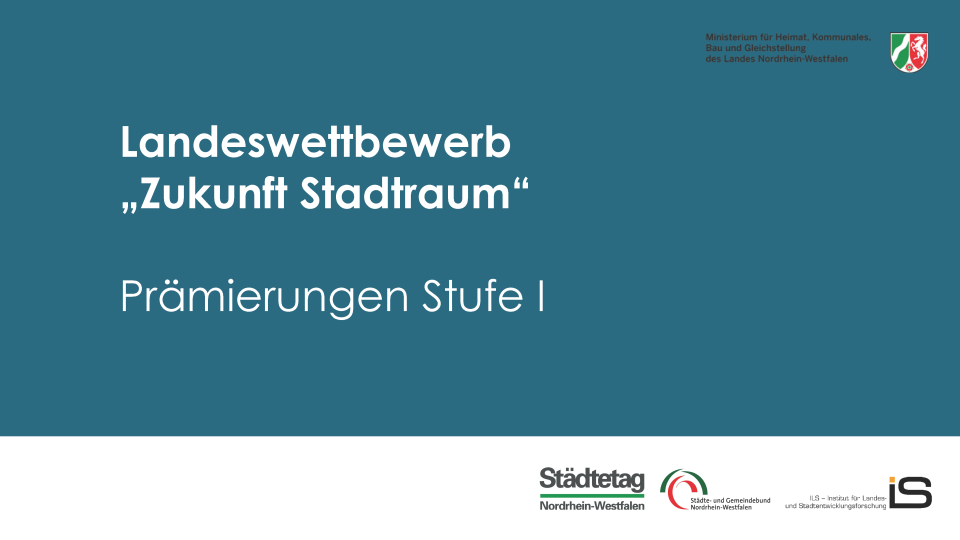 Landeswettbewerb Zukunft Stadtraum Stufe 1